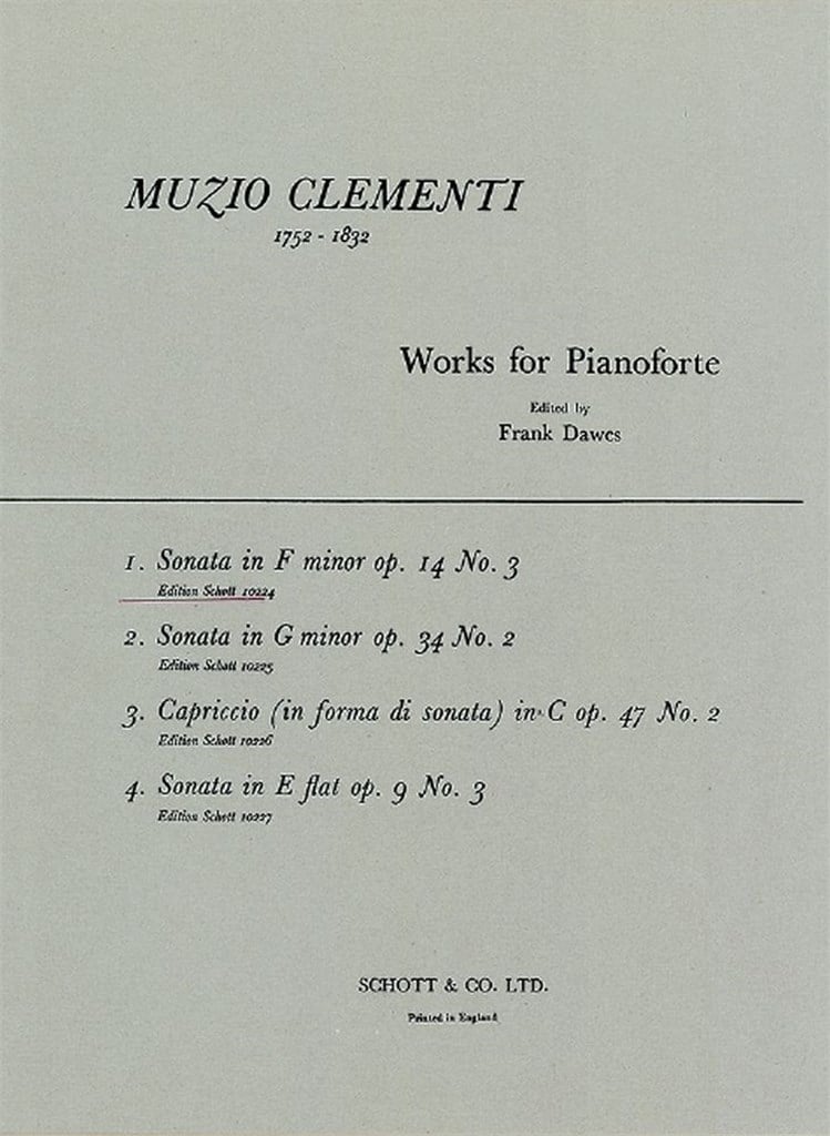 Sonata Fa M. Op. 14 N. 3 (Dawes)